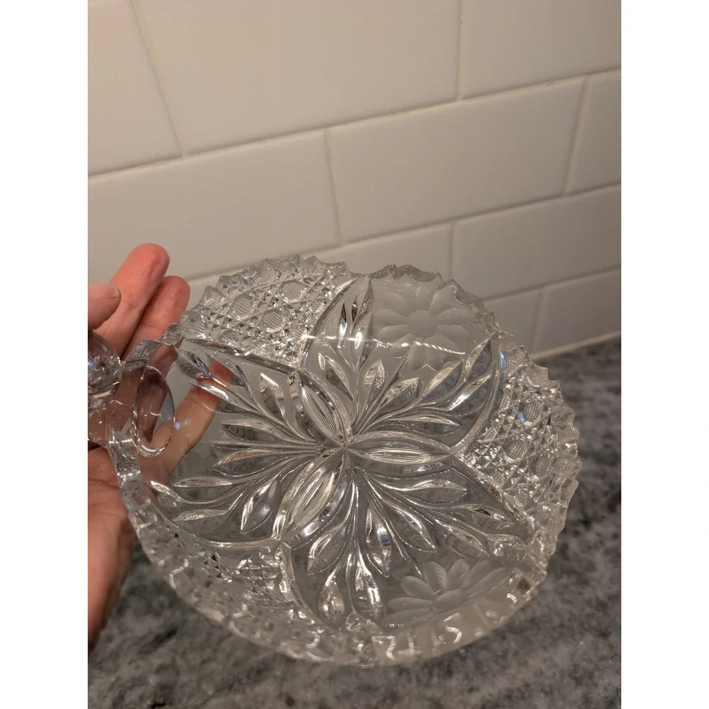 American Brilliant Cut Glass Sawtooth Rim 5
